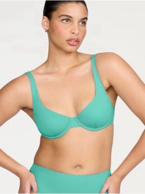 CUUP Turquoise The Scoop Underwire Bikini Top